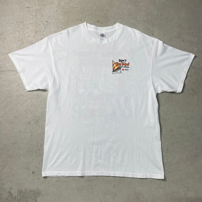00年代 AMERICAN RED CROSS 企業ロゴ バックプリントTシャツ メンズXL_画像4