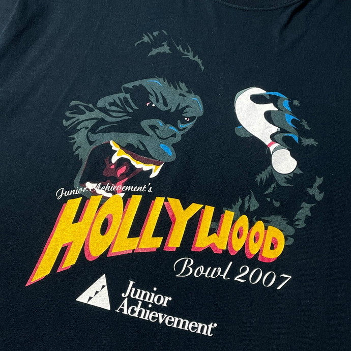 00年代 HOLLYWOOD BOWL アート イベント プリントTシャツ メンズXLの画像1
