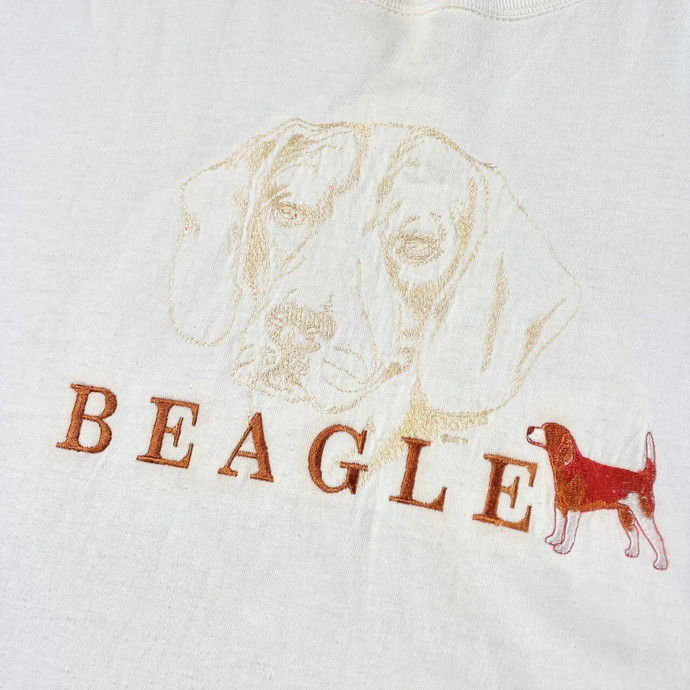90年代～ BEAGLE ビーグル アニマル 刺繍 Tシャツ メンズ2XL相当_画像2
