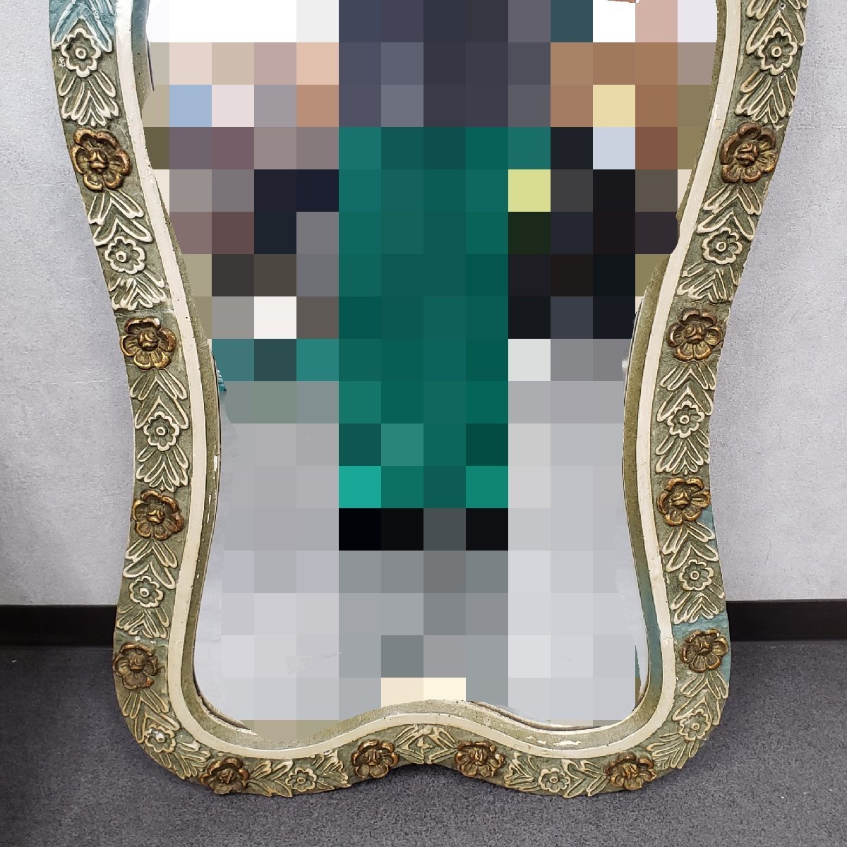 アンティーク壁掛けミラー W:56cm H:113cm ゴールド 洋風 宮殿 アンティーク壁掛けミラー W:56cm H:113cm ゴールド 洋風 宮殿