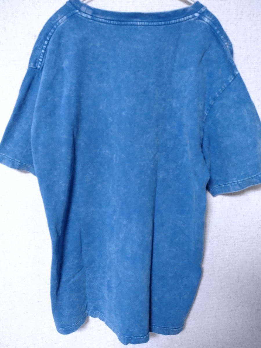 Schott　NYC タイダイ　半袖　Tシャツ　メンズ　XL ロゴ　ペンキ　ロック　ショット　ブルー　ビッグサイズ　ロゴ　USA アメリカ　_画像8