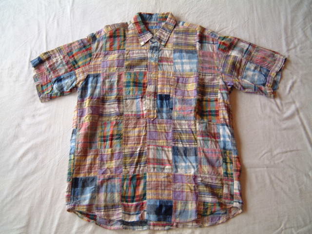 GOODENOUGH 背ロゴプルオーバーパッチワークシャツ M(グッドイナフ)の画像2