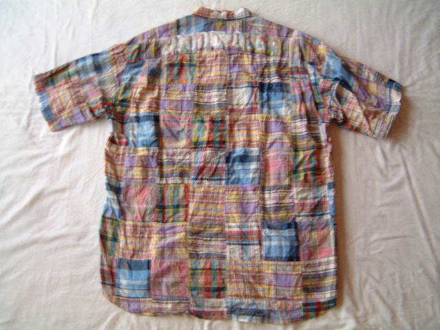 GOODENOUGH 背ロゴプルオーバーパッチワークシャツ M(グッドイナフ)の画像3