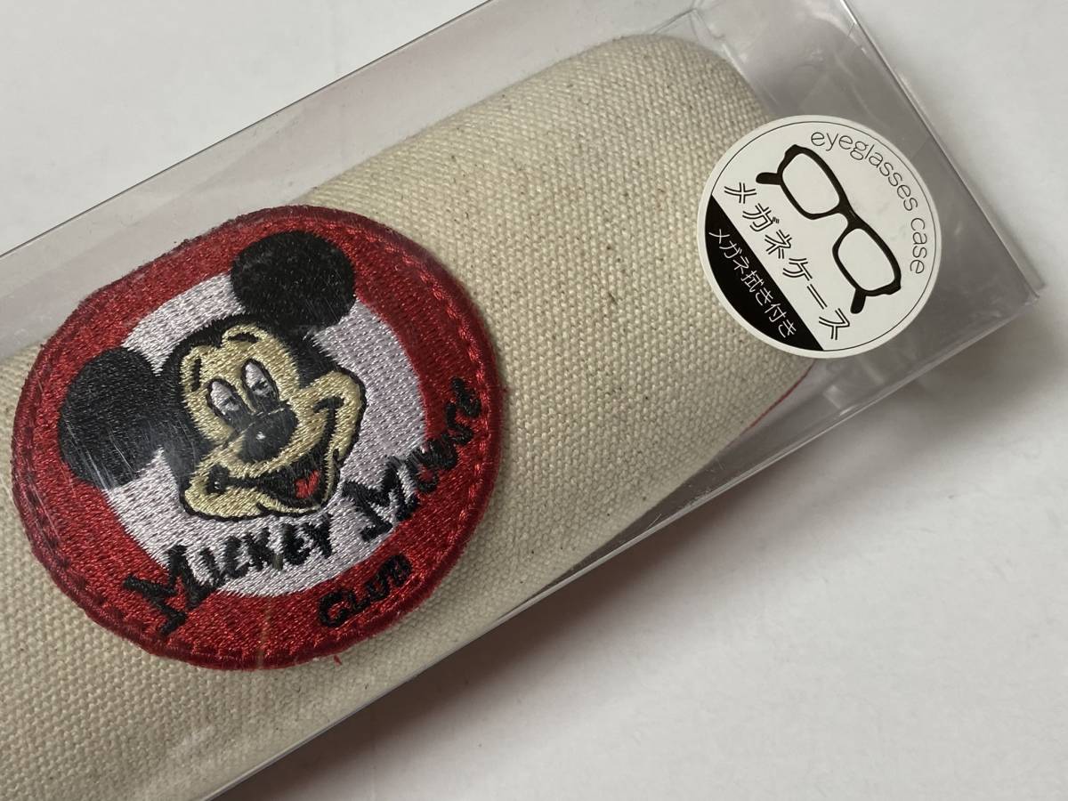 Disney ディズニー ミッキーマウス デザイン クロス付 メガネケース 眼鏡ケース　 展示未使用品_画像6