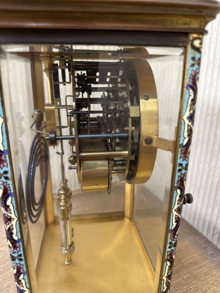 精工舎 Sトレードマーク七宝装飾 特注振り子ミニッツ時計 精工舎 Sトレードマーク七宝装飾 特注振り子ミニッツ時計