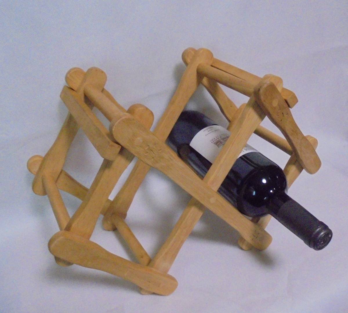  folding type wooden wine rack wine holder 