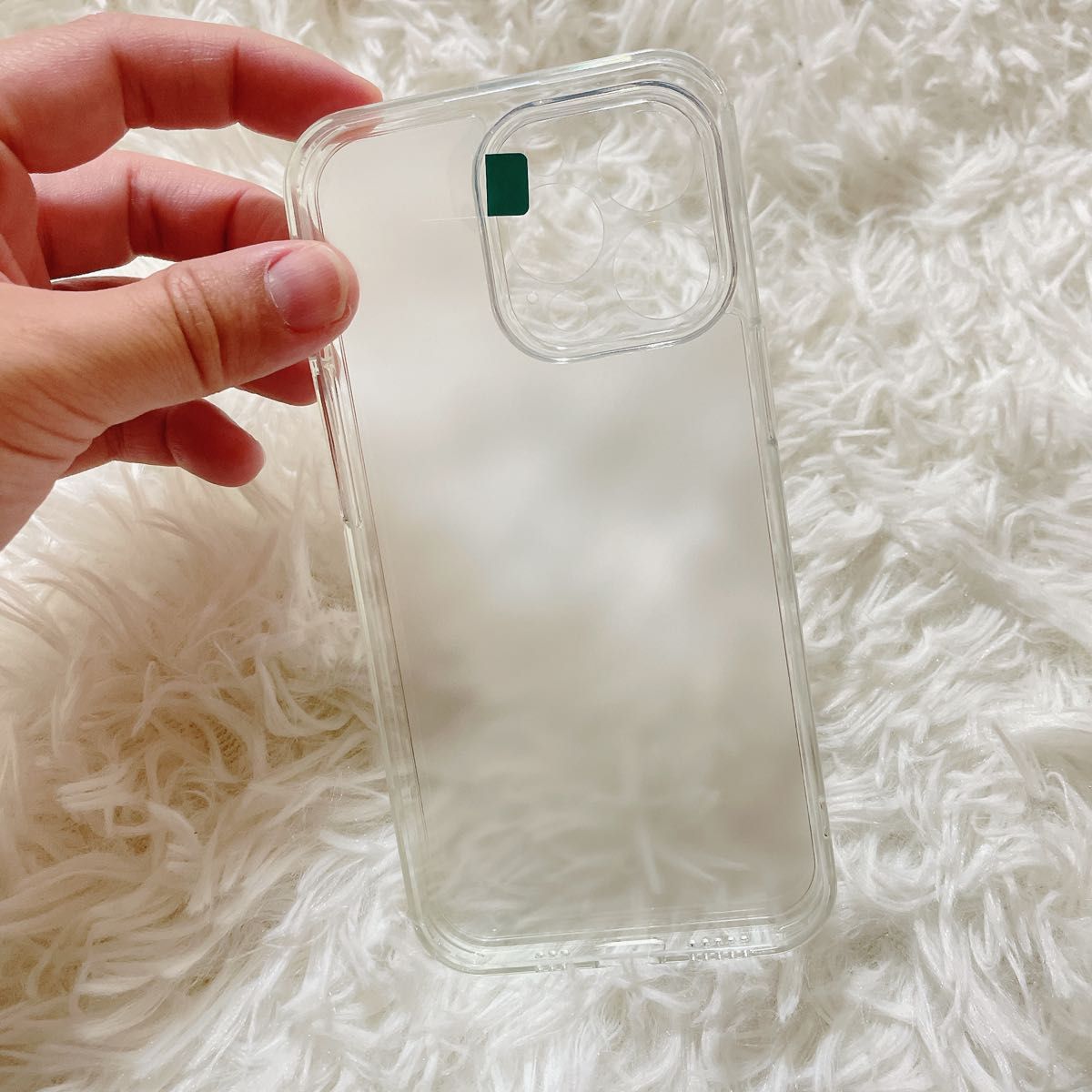 iPhone13Pro スマホケース 背面 強化ガラス 薄型