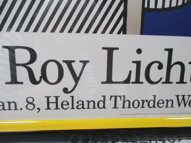 K113【Roy Lichtenstein ロイ・リキテンスタインポスター】額装保管品 状態良好_画像5
