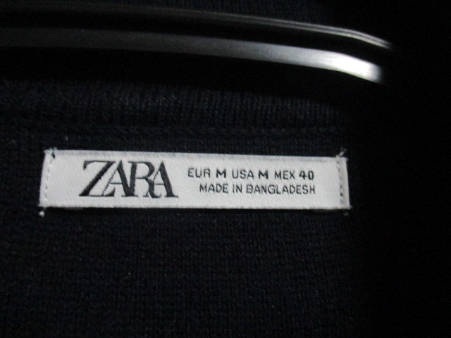 ZARA コーチジャケット 2022 メンズ Ｍサイズ ネイビー 紺 ジッパー トレーナー 長袖_画像3