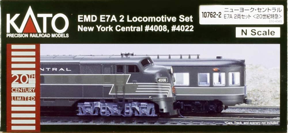 KATO USA 鉄道模型製品 N ゲージ EMD F7A 2 機関車セット - ニューヨークセントラル #4008、4022 (106-0440) グレーn203
