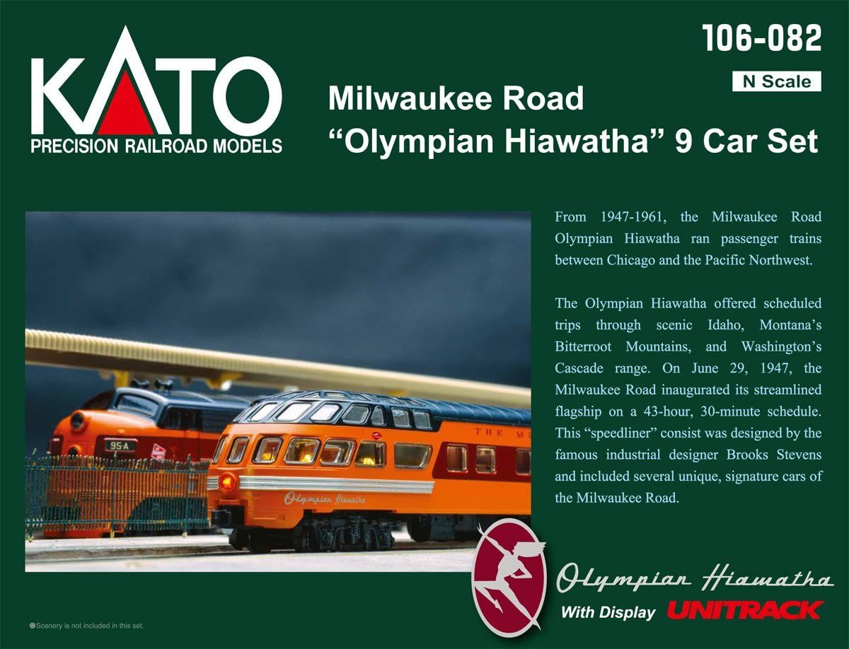 KATO USA 鉄道模型用品 N ミルウォーキー ロードオリンピアン ハイアワサ 9両セット 客車セットn210