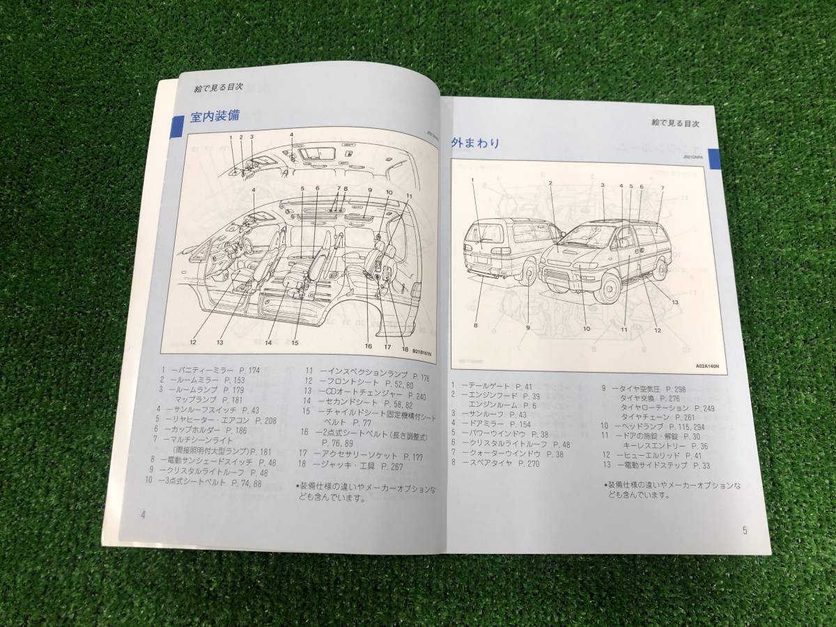 ★MITSUBISHI DELICA 三菱 デリカ 1997年11月 CV2W 取扱説明書 取説 MANUAL BOOK FB490★の画像3