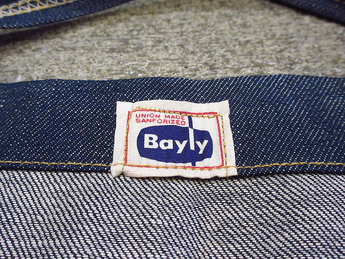  Vintage 40\'s*DEADSTOCK Bayly уголок имеется Denim Work фартук *230706i1-apr неиспользуемый товар нога покрытие 