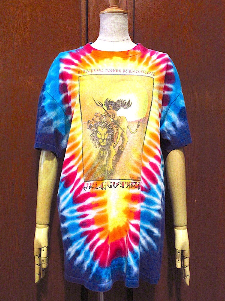 ビンテージ80's●Arlo Guthrie半袖タイダイ両面プリントTシャツsize XL●230708m5-m-tsh-td音楽トップスメンズ古着_画像1