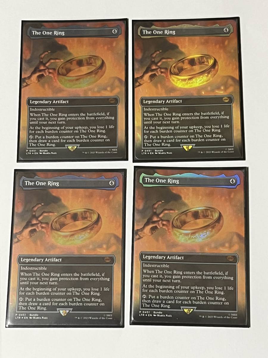 MTG【一つの指輪/The One Ring 4枚セット ボーダーレス Foil フォイル