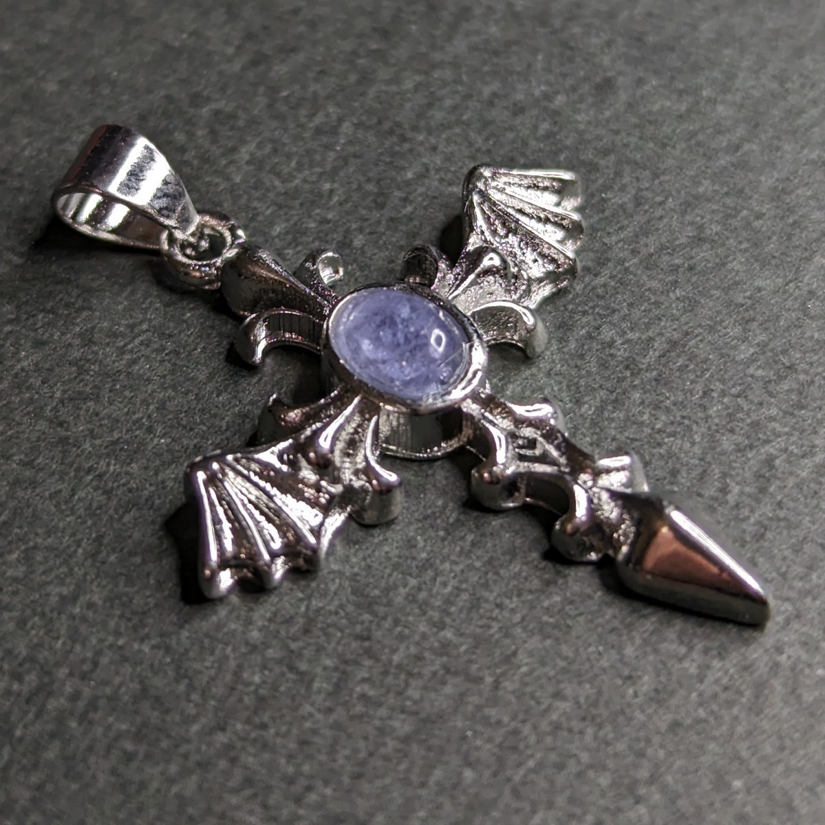  tanzanite cross motif pendant top natural stone Power Stone free shipping anonymity delivery necklace pendant Mill key type 