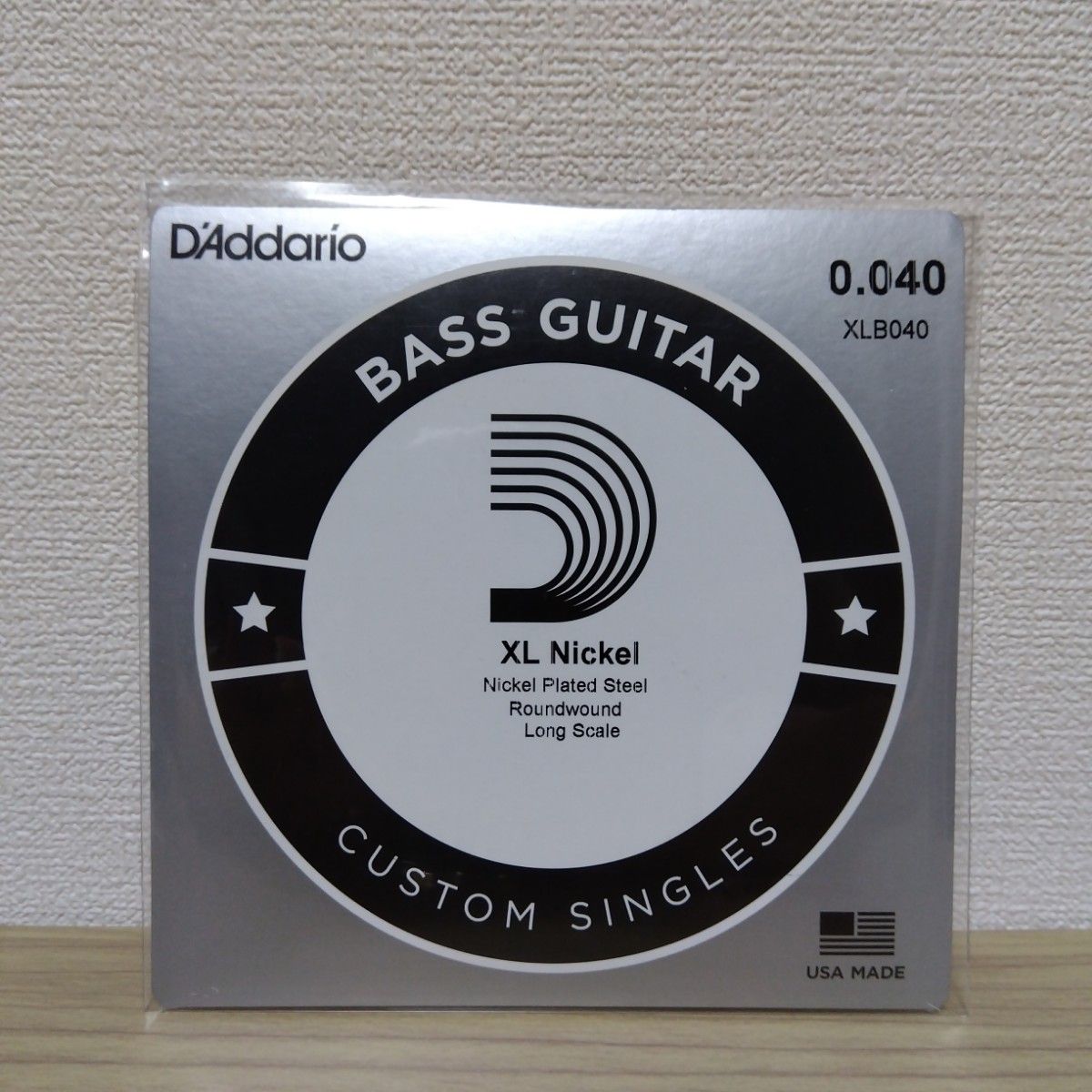 【未使用】ダダリオ ベース用バラ弦 ニッケル .040 XLB040