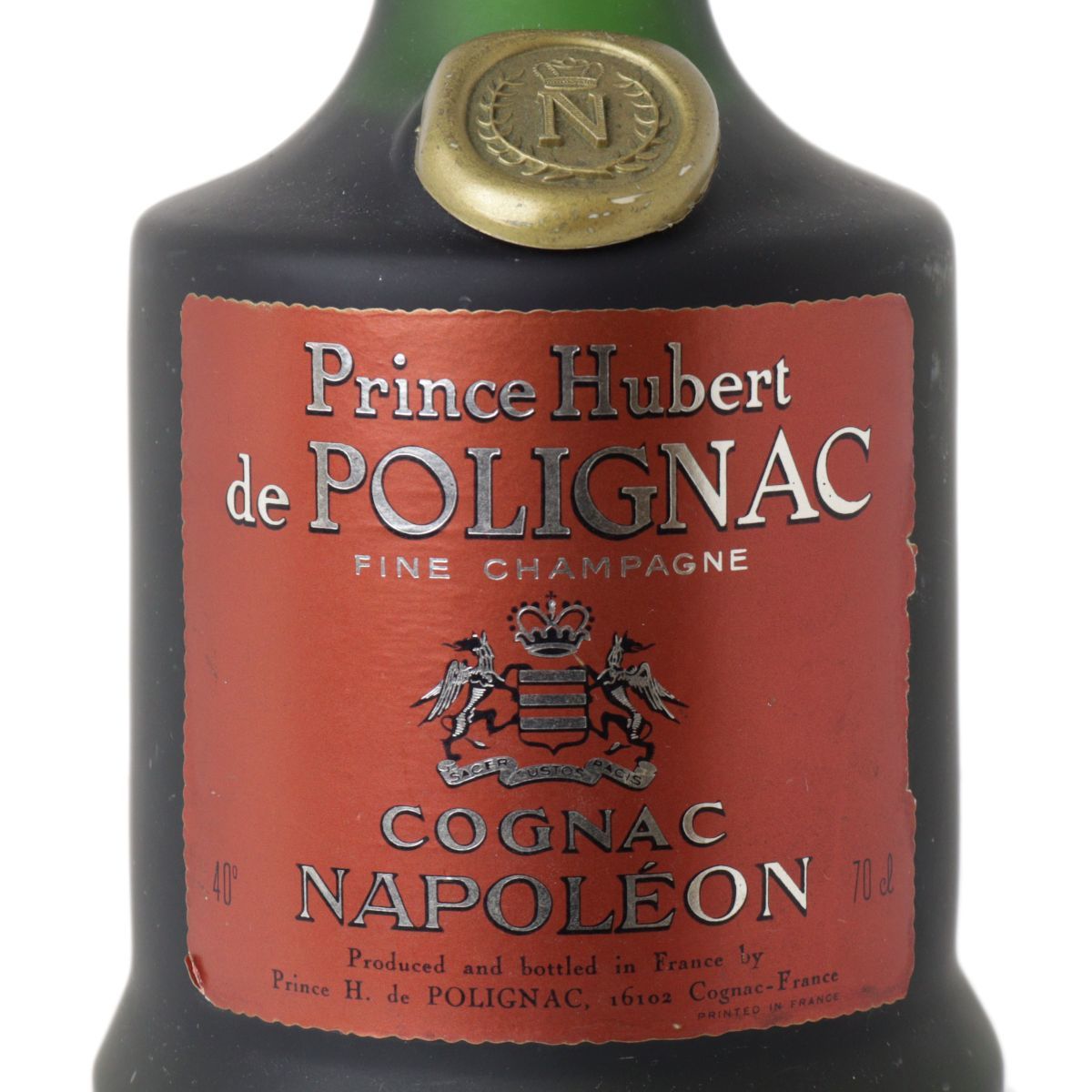古酒 ブランデー コニャック PrinceHubert de POLIGNAC NAPOLEON プリンスユーベル ポリニャック ナポレオン 700ml 40% NT 箱なし_画像2