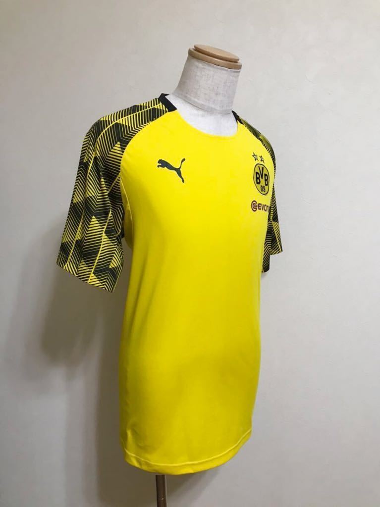 PUMA Borussia Dortmund プーマ ボルジア ドルトムント プラクティスシャツ ウェア トップス トレーニング 練習着 USサイズXL 半袖 黄色の画像9