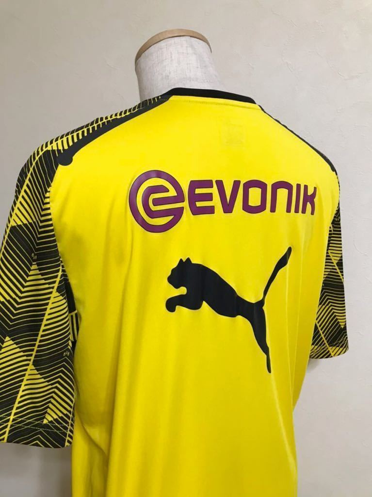 PUMA Borussia Dortmund プーマ ボルジア ドルトムント プラクティスシャツ ウェア トップス トレーニング 練習着 USサイズXL 半袖 黄色の画像8
