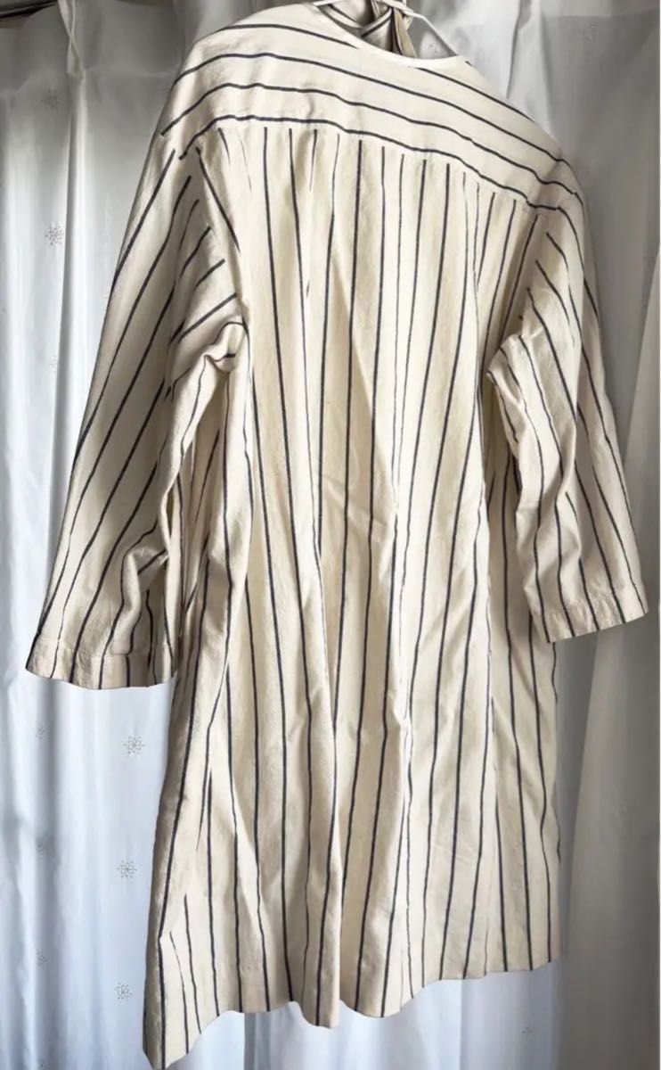 A.P.C. Stripe Ribbon Blouse アーペーセーワンピース-