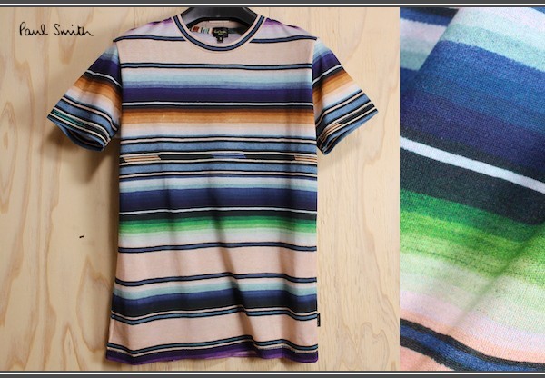 新品 ポールスミス マルチカラー ボーダー TシャツS 定価1.2万円/Paul smith