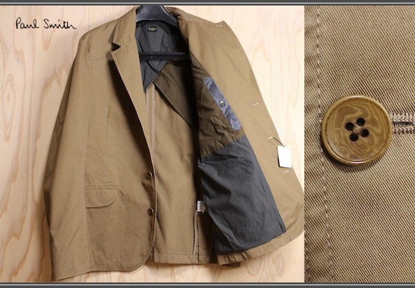  new goods Paul Smith high density gyaba Gin cotton jacket L2( wide width L) khaki ( light brown group ) regular price 6.9 ten thousand jpy /Paul smith