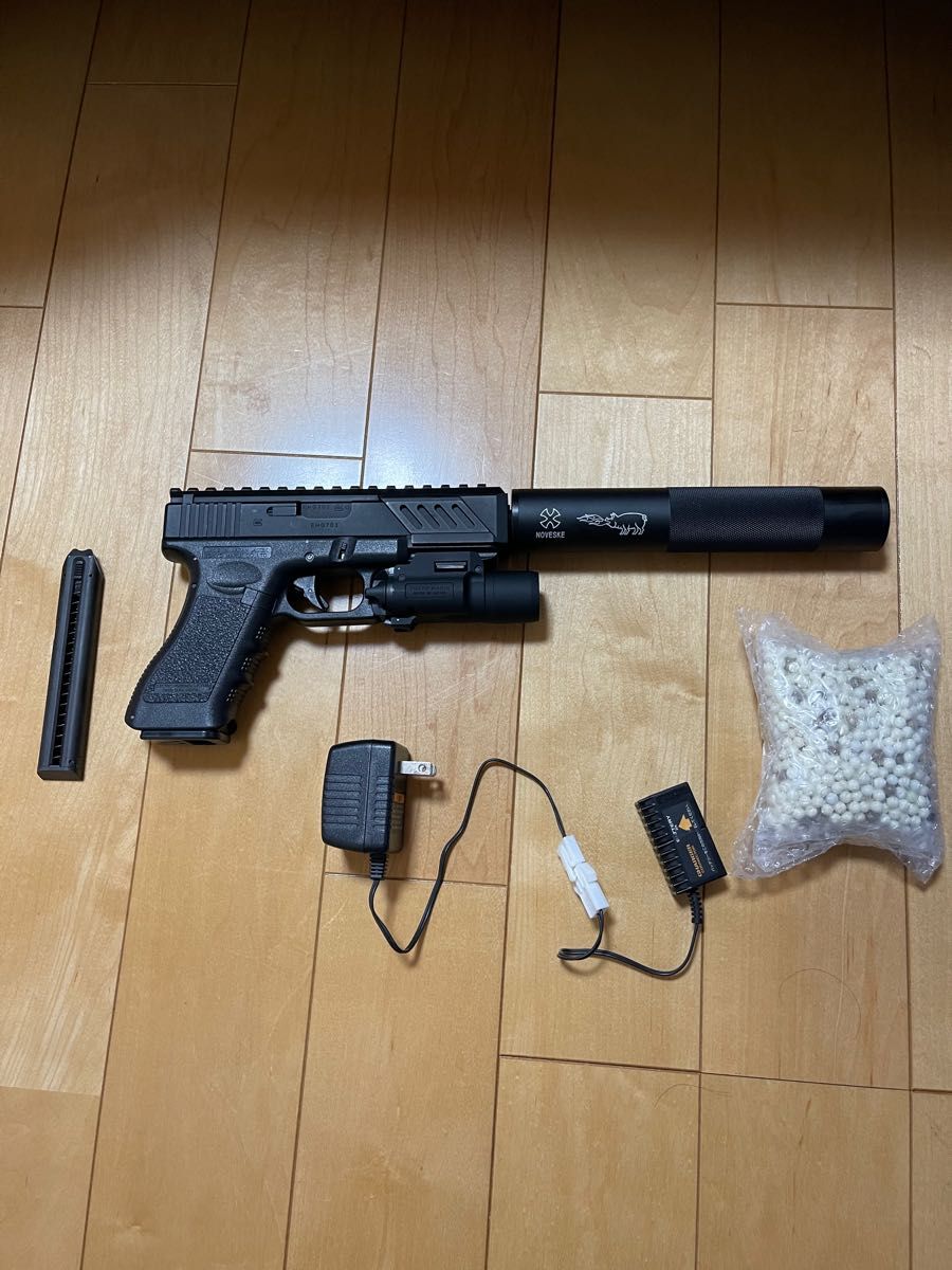 東京マルイ グロック18C 電動ガン カスタム サイレンサー ライト 東京マルイ グロック18C 電動ガン カスタム サイレンサー ライト
