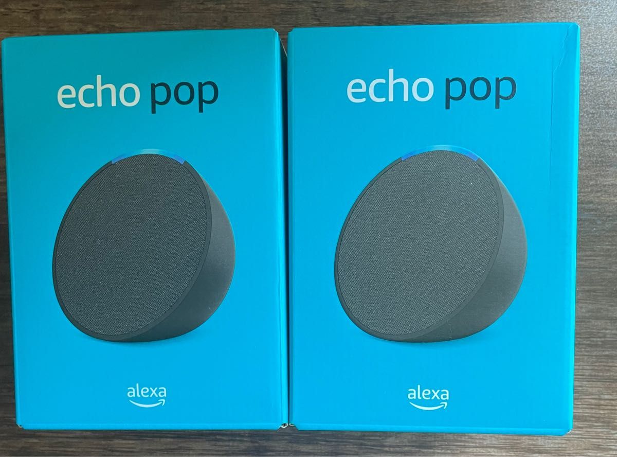 Echo Pop (エコーポップ) - コンパクトスマートスピーカー with Alexa （チャコール）2個セット