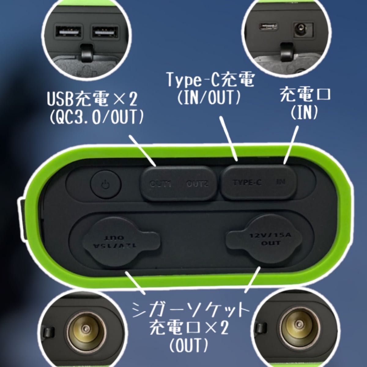 【大容量】ポータブルバッテリー 電源 96000mAh 307w RS-E1745 ソーラーパネル 発電