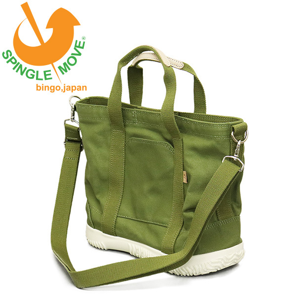 美品】 SPINGLE MOVE 152Olive SGM020 日本製 トートバッグ 3WAY SPB