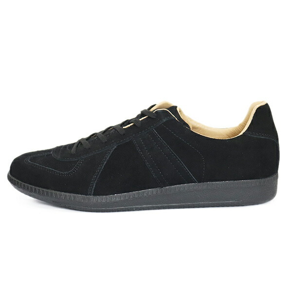 GERMAN TRAINER (ジャーマントレーナー) 42104 スウェードレザースニーカー BLACK SUEDE GT010 42-約26.5-27.0cm_GERMAN TRAINER(ジャーマントレーナー)正規