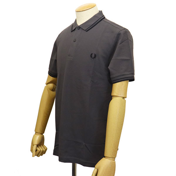 FRED PERRY (フレッドペリー) M3600 TWIN TIPPED FRED PERRY SHIRT ティップライン ポロシャツ FP518 R66GUNMETAL/BLACK XL_FREDPERRY