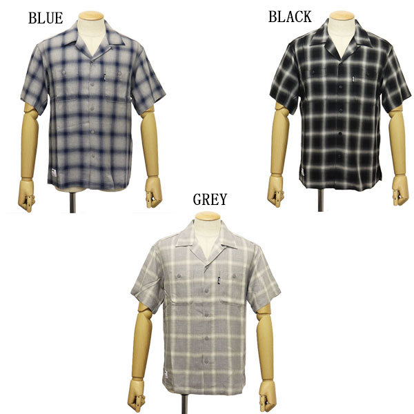 Schott (ショット) 3123016 OMBRE PLAID S/S SHIRT オンブレ 格子縞 ショートスリーブシャツ 20(14)GREY M_Schott(ショット)正規取扱店THREEWOOD(スリ