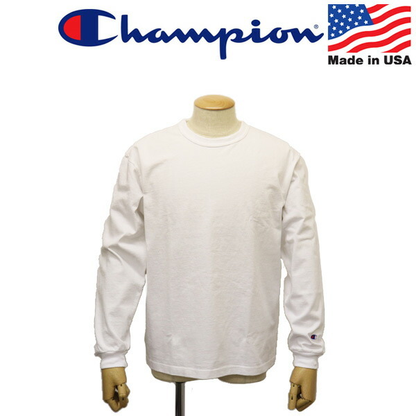 Champion (チャンピオン) C5-U409 T1011 ティーテンイレブン ロングスリーブ Tシャツ アメリカ製 CN060 010ホワイト L