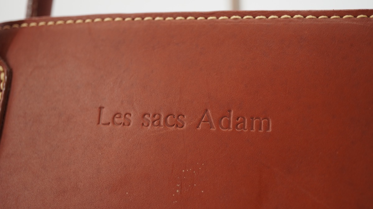 送料無料 即決 YouTube動画アリ 定価18000円 良品 ルサックアダム Les sacs Adam 手持 トート レザー バッグ_画像6