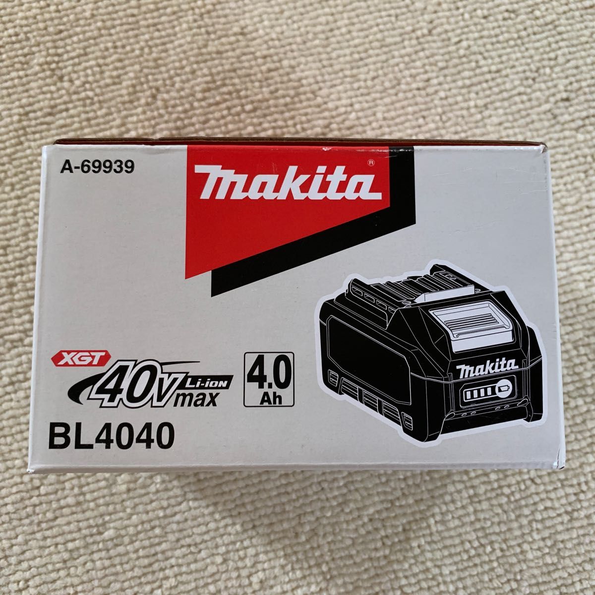 マキタ) 40Vmax 4 0Ahリチウムイオンバッテリー BL4040 A-69939 衝撃