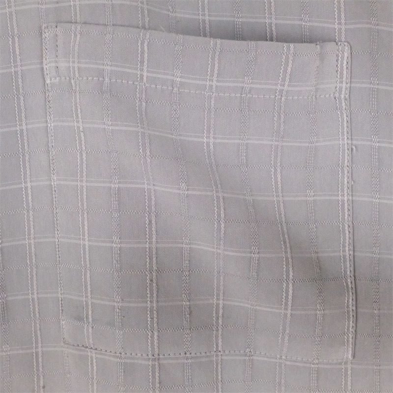 古着 大きいサイズ J.Ferrar 100%ポリエステル 半袖ボックスシャツ メンズUS-3XLサイズ チェック柄 グレー系 tn-1838n_画像6