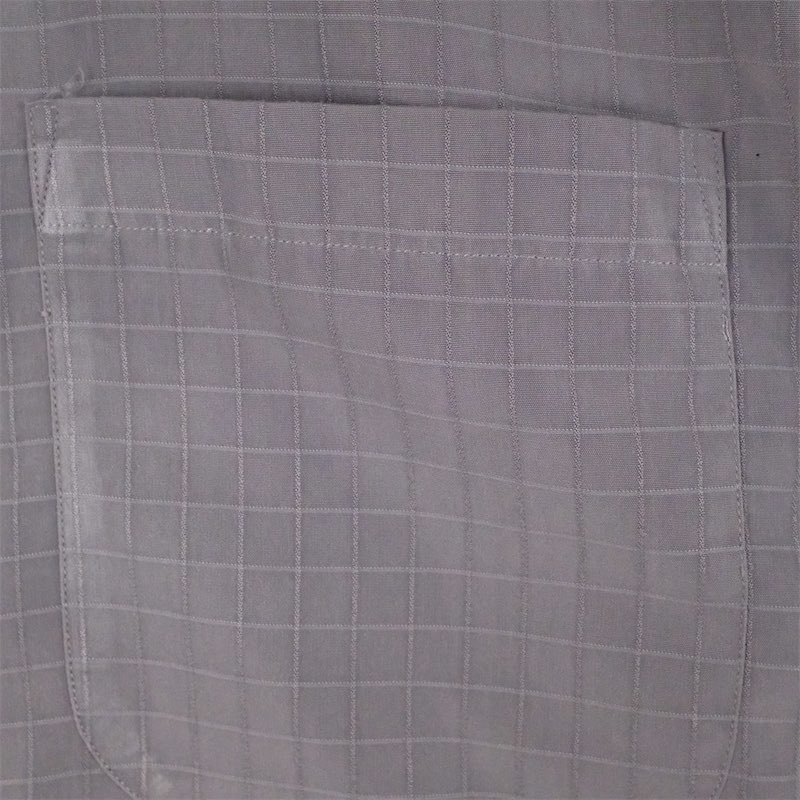 古着 超大きいサイズ HARBOR BAY 100%ポリエステル 半袖ボックスシャツ メンズUS-5XLサイズ チェック柄 グレー系 tn-1840n_画像7