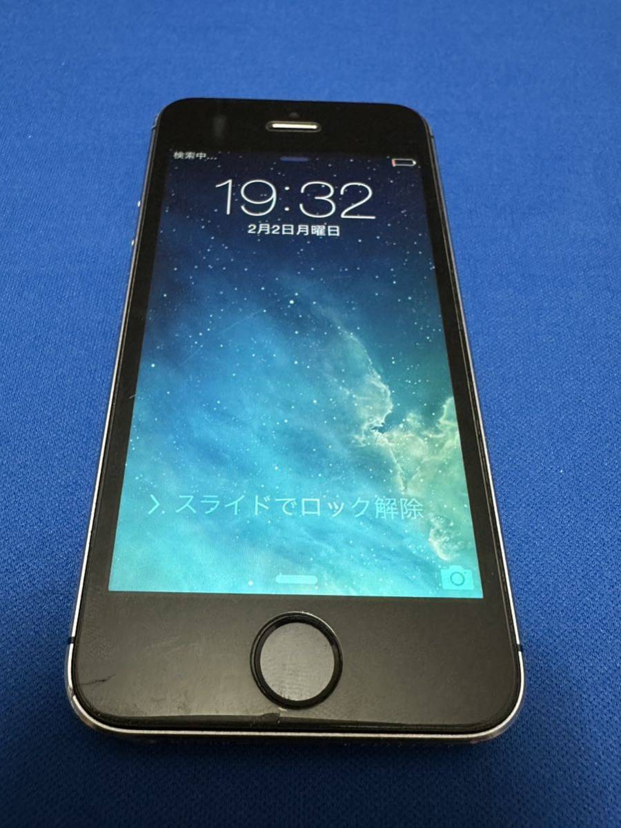 Apple iPhone 5 5s SE A1453 パスワード不明の為動作未確認 スペースグレイ 通電確認済み 動作品 357993051197643 画面キズあり_画像1