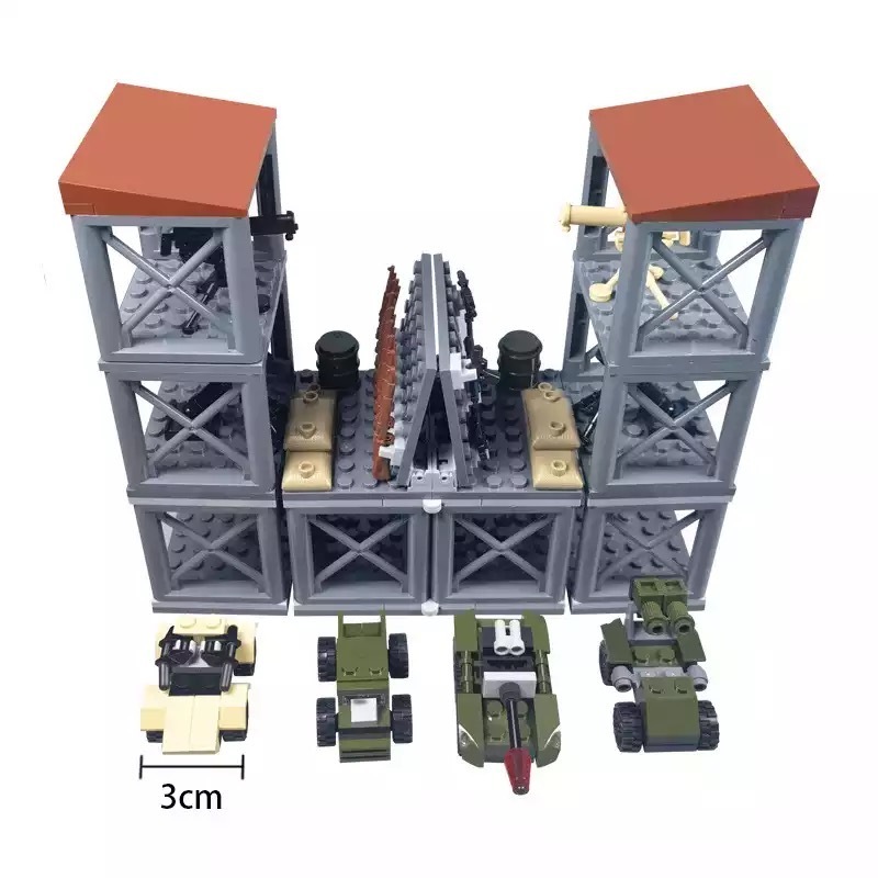 ☆国内発送☆ レゴ　互換　基地　車両　武器　大量　ミニフィグ付き　武器庫　陸軍　軍隊　兵隊　第二次世界大戦　戦争　ミリタリー