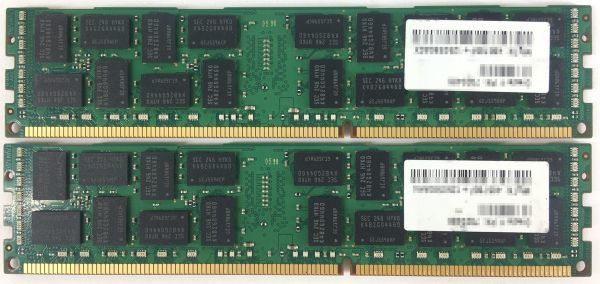 【8G×2枚組】低電圧版 SAMSUNG PC3L-12800R 2R×4 ECC Registered 中古メモリー サーバー用 DDR3 即決 動作保証【送料無料】_画像2