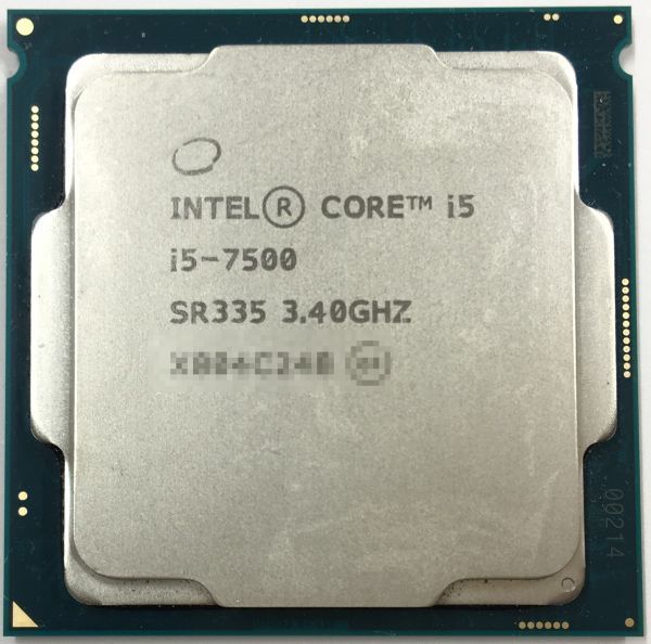 海外ブランド CPU Intel ×1枚 Corei5-7500 3.40GHz BIOS起動確認済