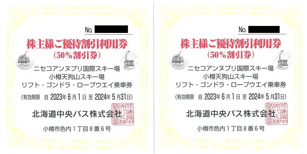 中央バス 株主優待 2024.5.31期限