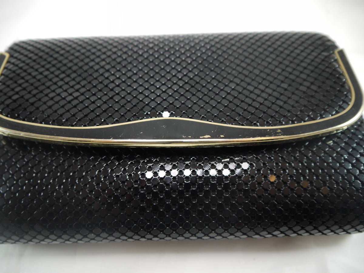  spangled handbag clutch bag 2WAY black 