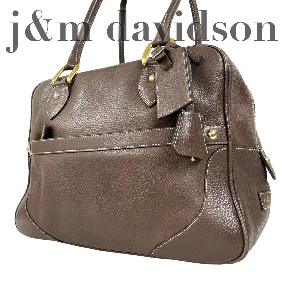 J&M davidson ハンドバッグ MIA ミア レザー ダークブラウン トート