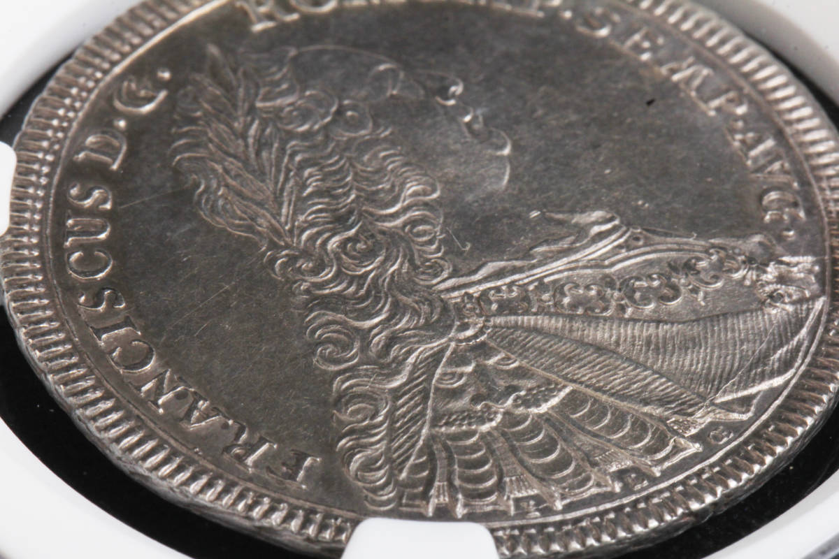1754年 ドイツ レゲンスブルク 1/2ターラー 銀貨 アンティークコイン NGC AU Detailsの画像8