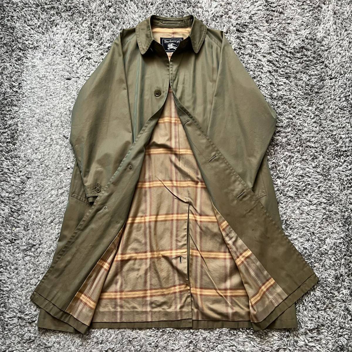 希少! burberryバーバリー 一枚袖 ステンカラーコート 玉虫 希少! burberryバーバリー 一枚袖 ステンカラーコート 玉虫