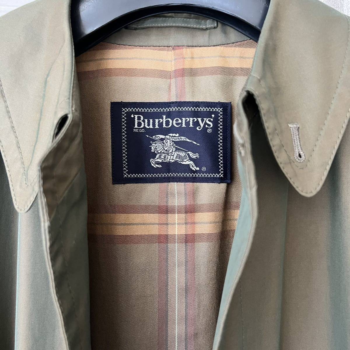 希少! burberryバーバリー 一枚袖 ステンカラーコート 玉虫 希少! burberryバーバリー 一枚袖 ステンカラーコート 玉虫