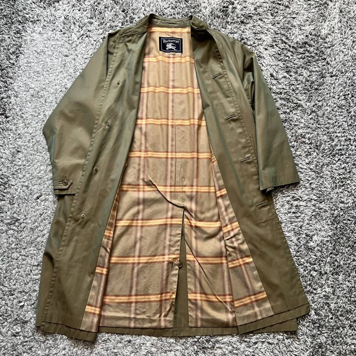 希少! burberryバーバリー 一枚袖 ステンカラーコート 玉虫 希少! burberryバーバリー 一枚袖 ステンカラーコート 玉虫